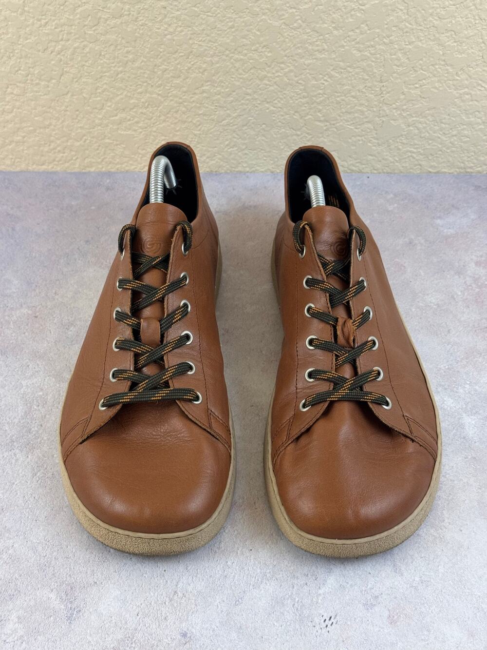 Groundies Urban Barefootwear Sneakers Mens 12 Brown Leather Low Top Lace Shoes